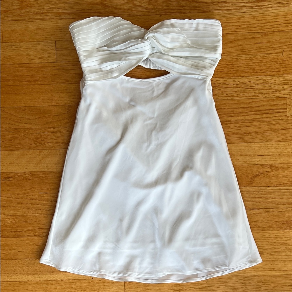 Princess Polly White Strapless Mini Dress